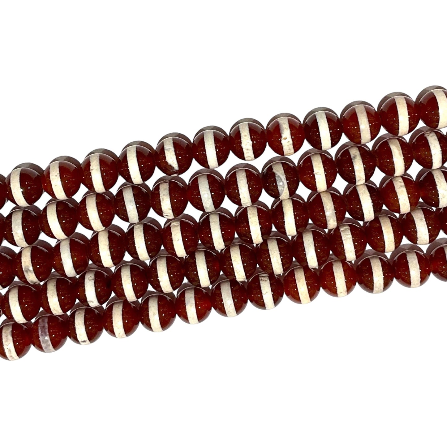 Fil de perle Agate du Tibet Dzi 8mm #31 - Foliesbijoux