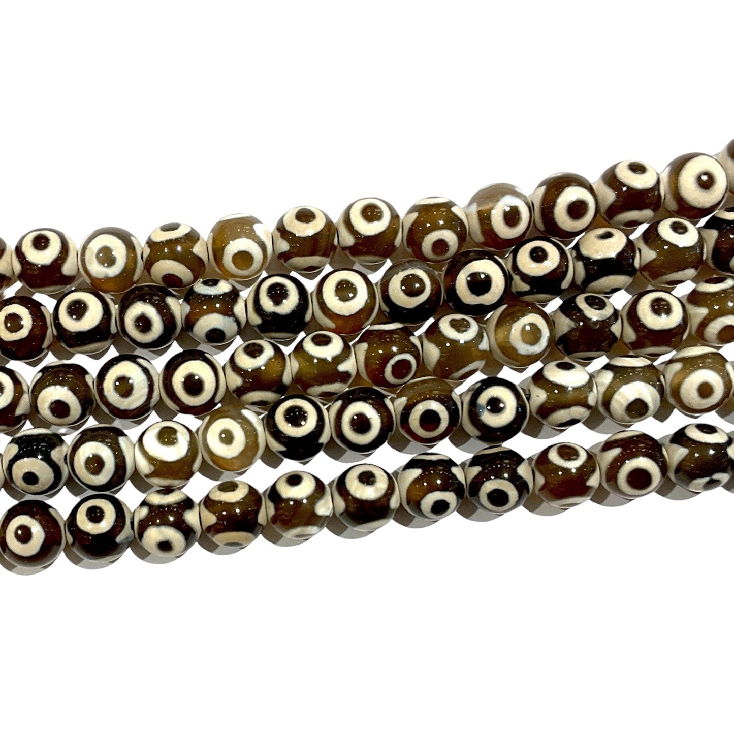 Fil de perle Agate du Tibet #15 - Foliesbijoux