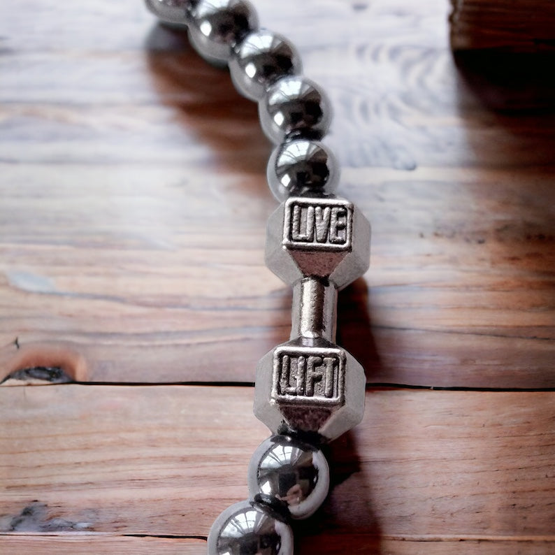 10 Breloque Haltère acier inoxydable - Foliesbijoux