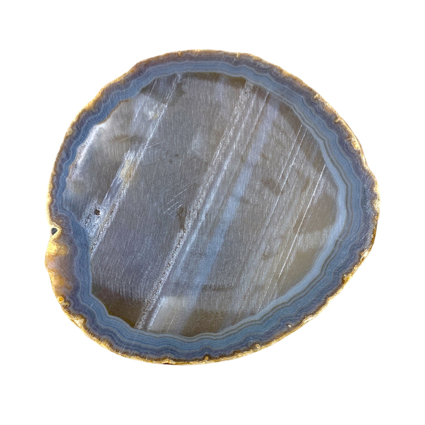 Plaque en Agate Botswana avec imprimé cerf (peut présenter des défauts) - Foliesbijoux