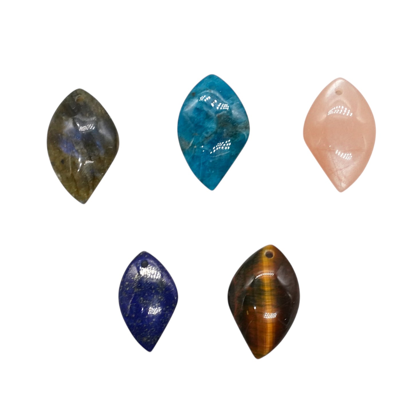 Pendentif feuille 15x24 mm (5 pierres disponible)