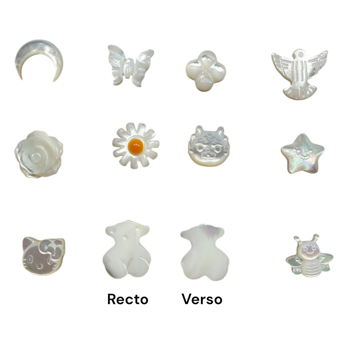 Lot de nacre (11 motifs disponible) - Foliesbijoux