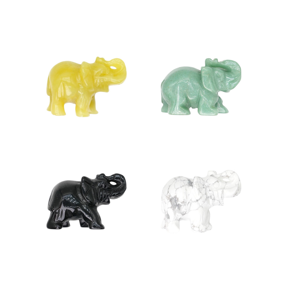 Figurine éléphant taille moyenne 4.5x3x2.5 (14 pierres disponible)