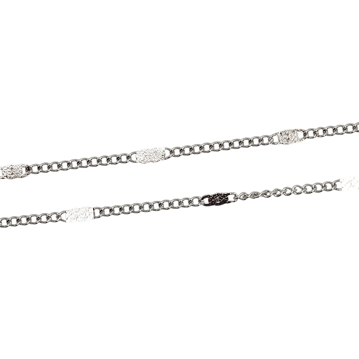 Lot de 10 chaînes en acier argenté inoxydable modèle 18