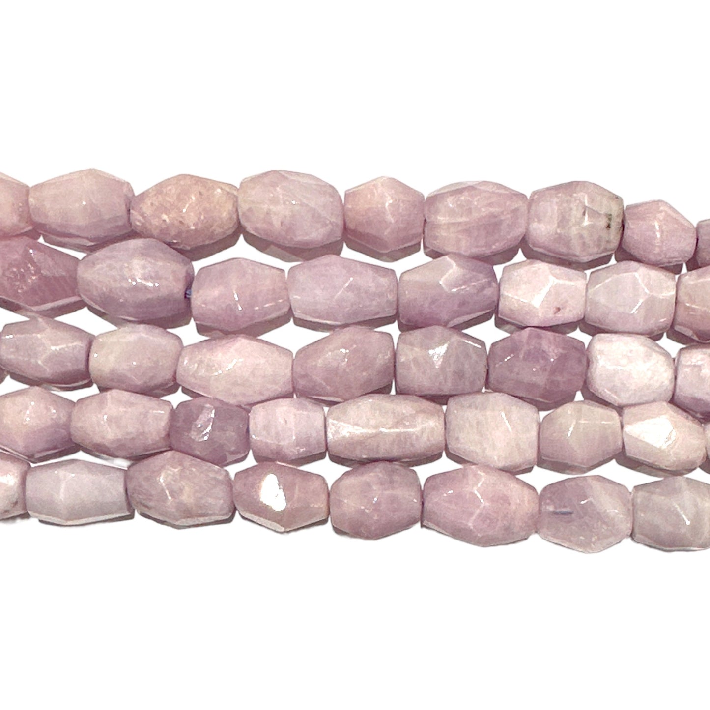Fil Kunzite forme ovale facettée 10x16mm - Foliesbijoux