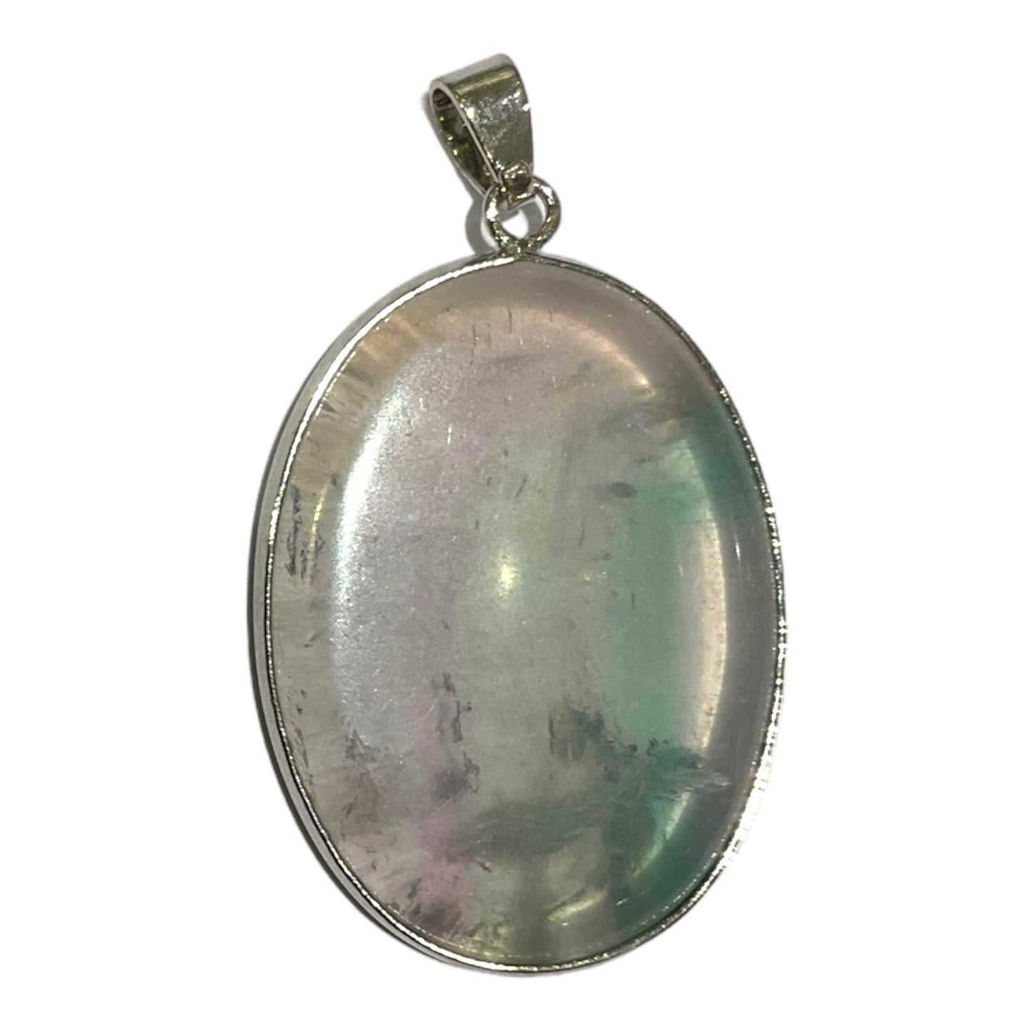 Pendentif ovale fluorine multicouleur - Foliesbijoux