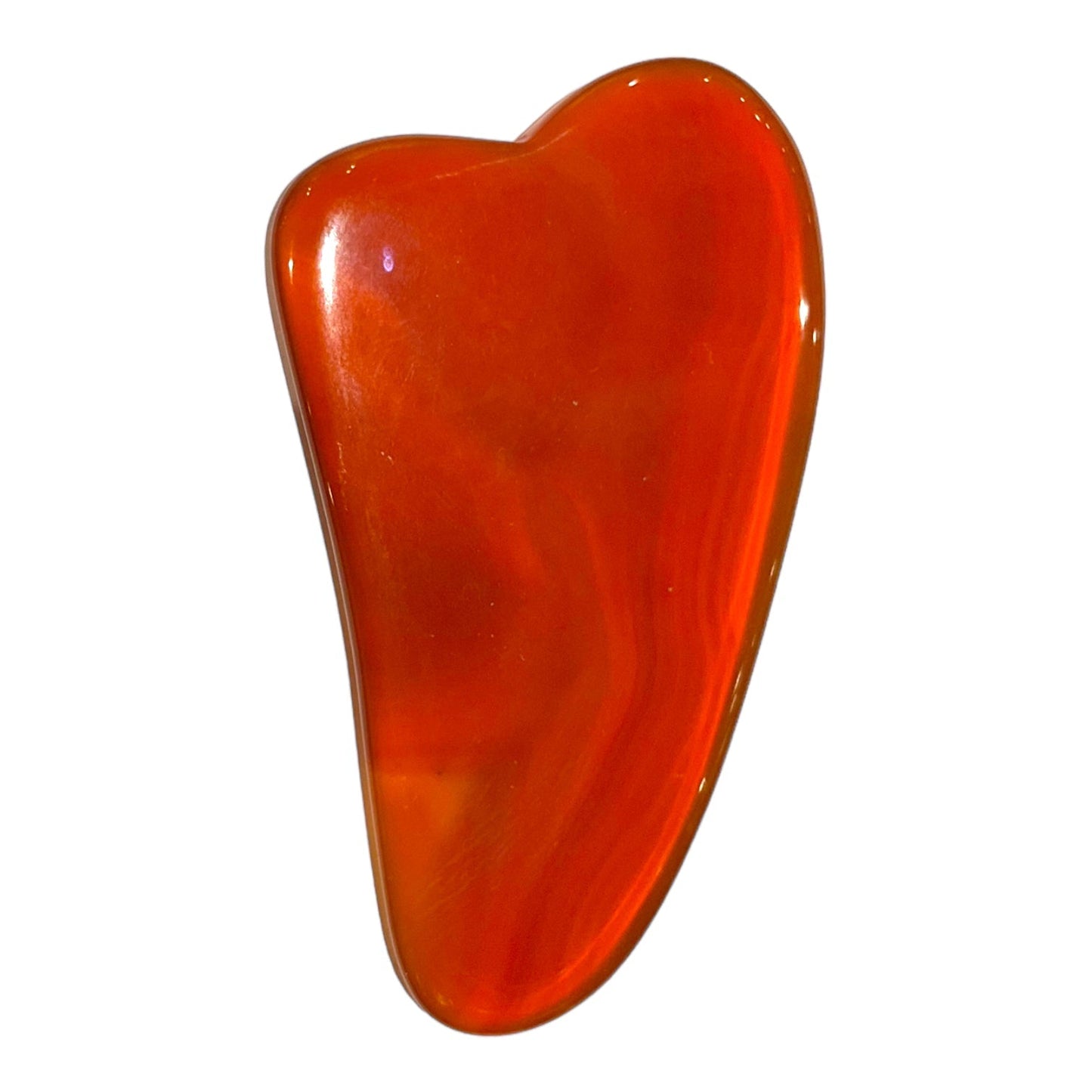 Gua sha Cornaline coeur/ 3 embouts - Foliesbijoux