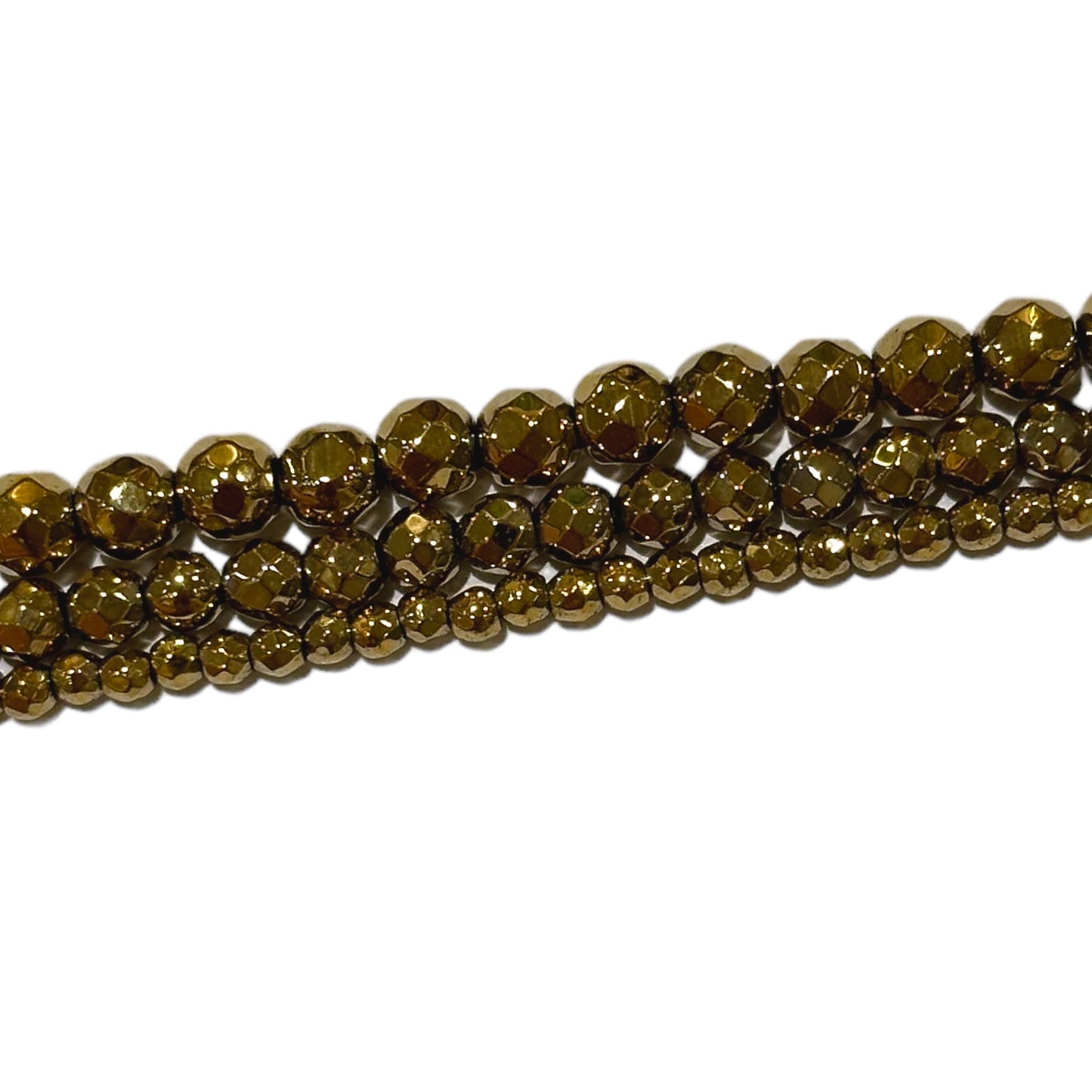 Fil de perle Hématite electroplaquée doré/bronzé - Foliesbijoux