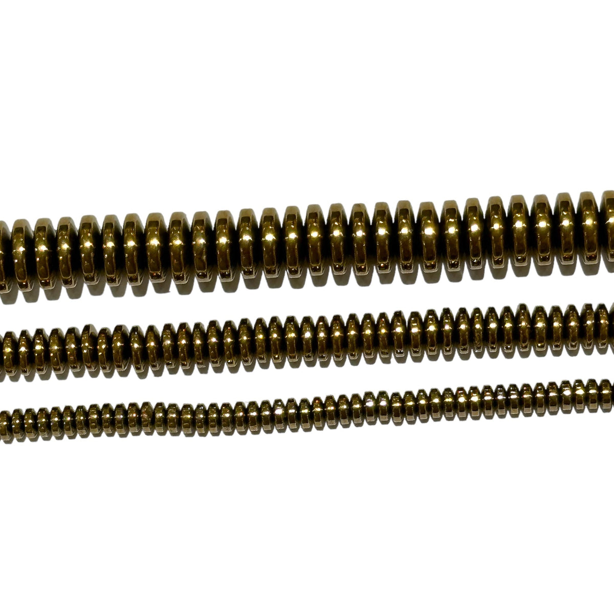 Fil de perle Hématite electroplaquée doré/bronze - Foliesbijoux