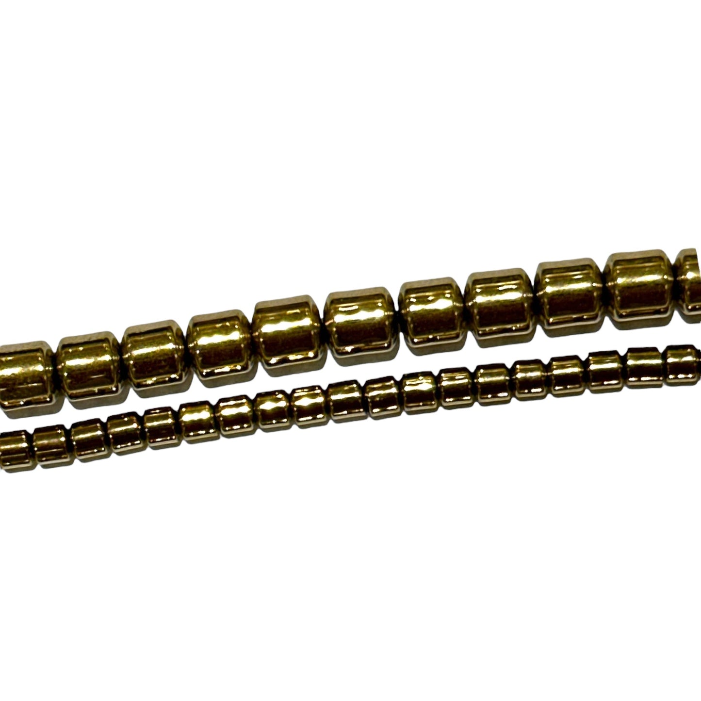 Fil de perle Hématite electroplaquée doré/bronze - Foliesbijoux