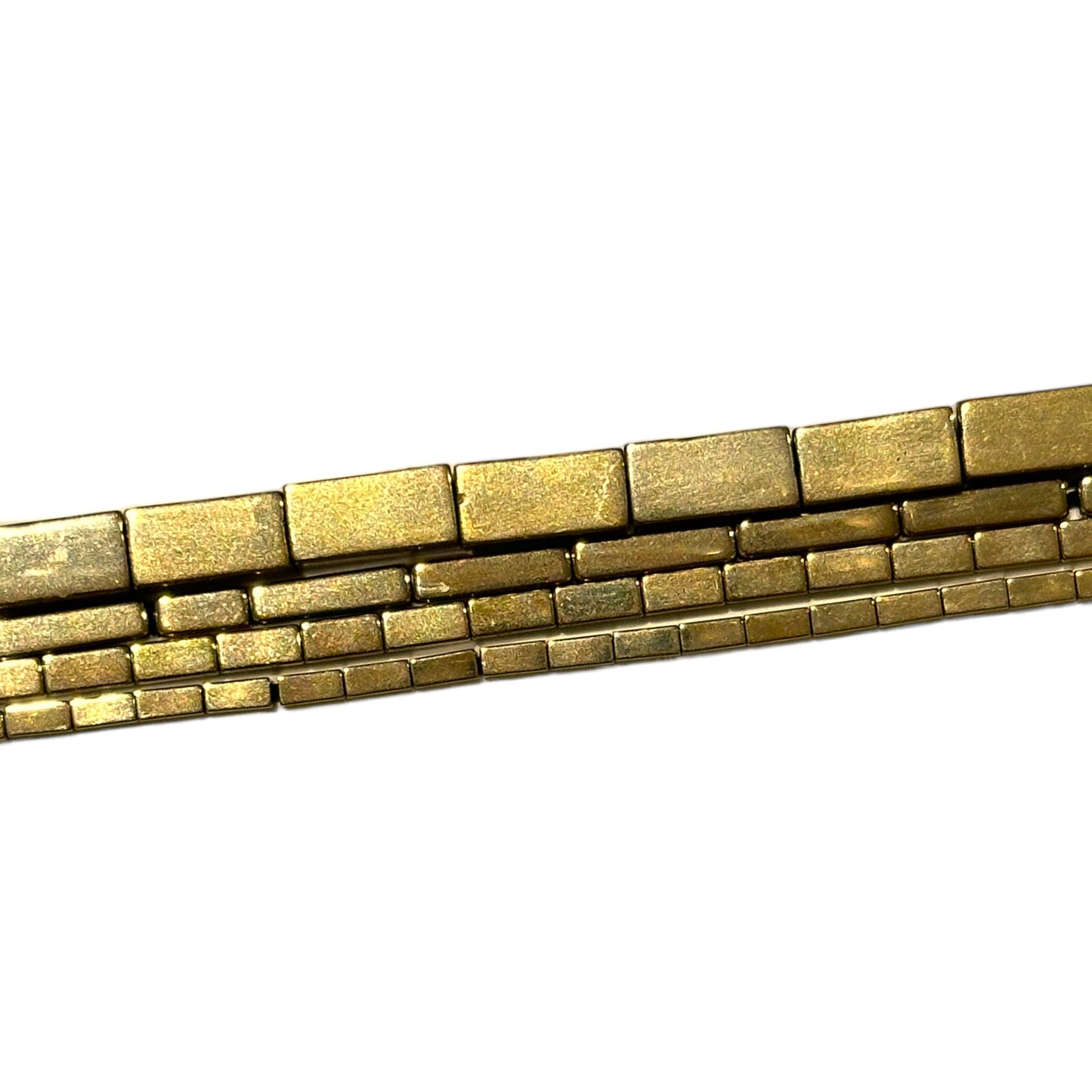 Fil de perle Hématite electroplaquée dorée/bronze - Foliesbijoux