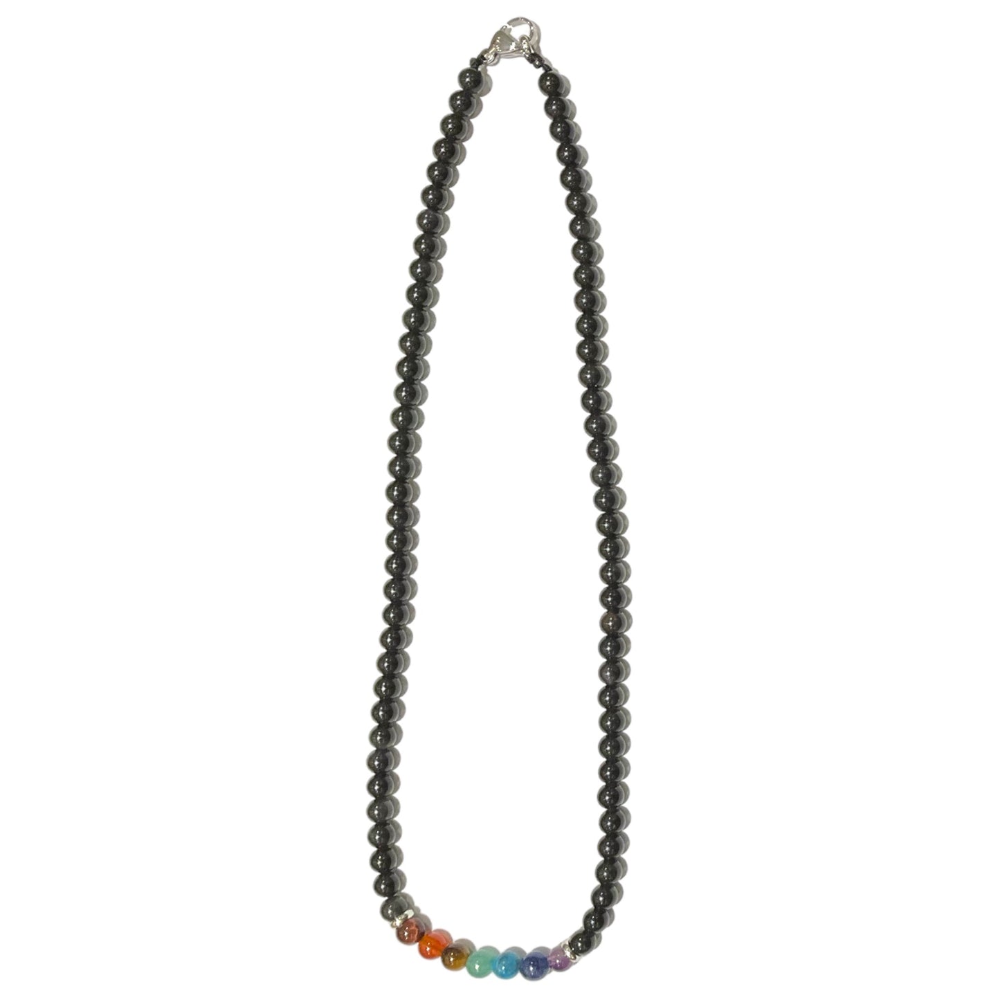 Collier boule 7 Chakras Obsidienne Œil céleste - Foliesbijoux