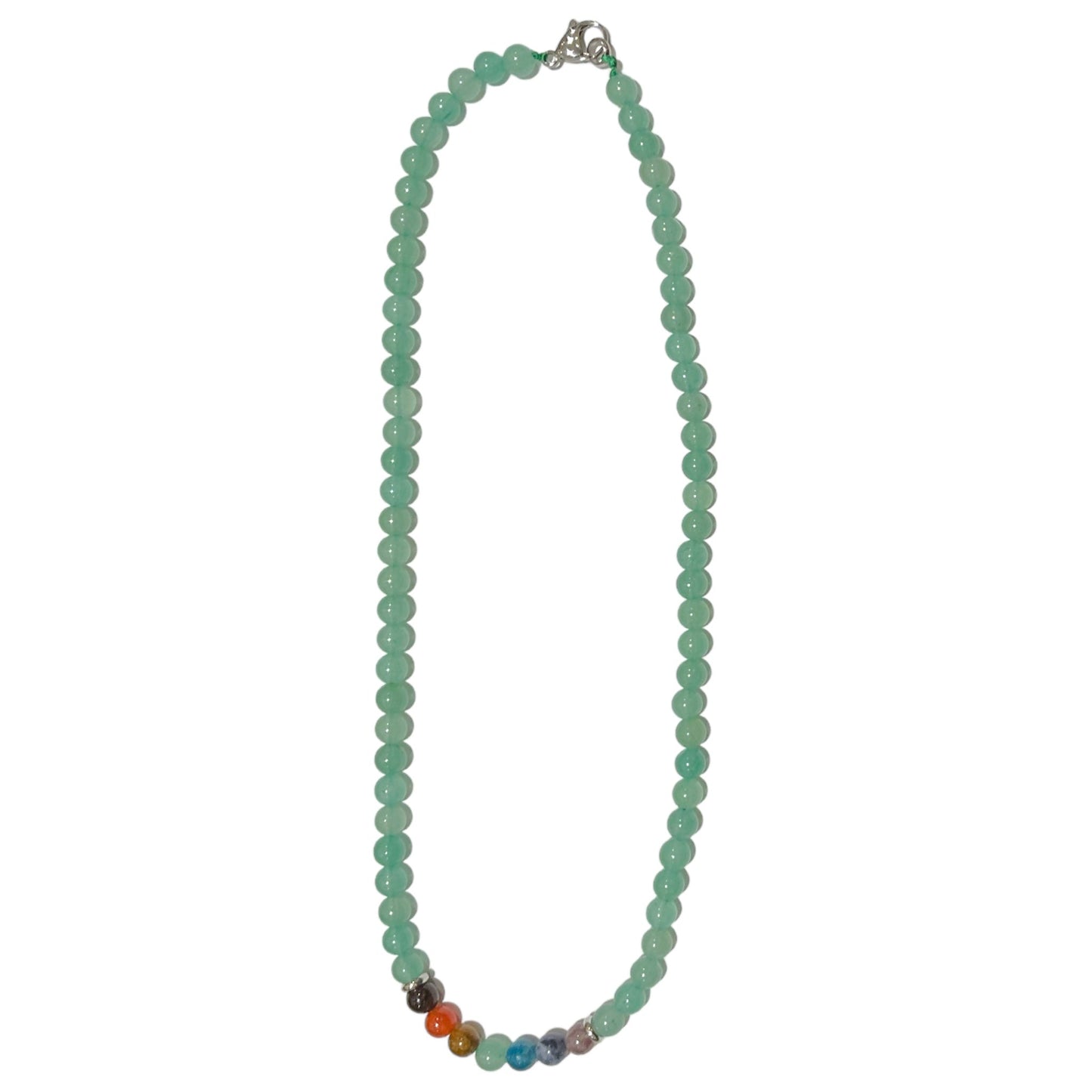 Collier boule 7 Chakras Aventurine verte - Foliesbijoux