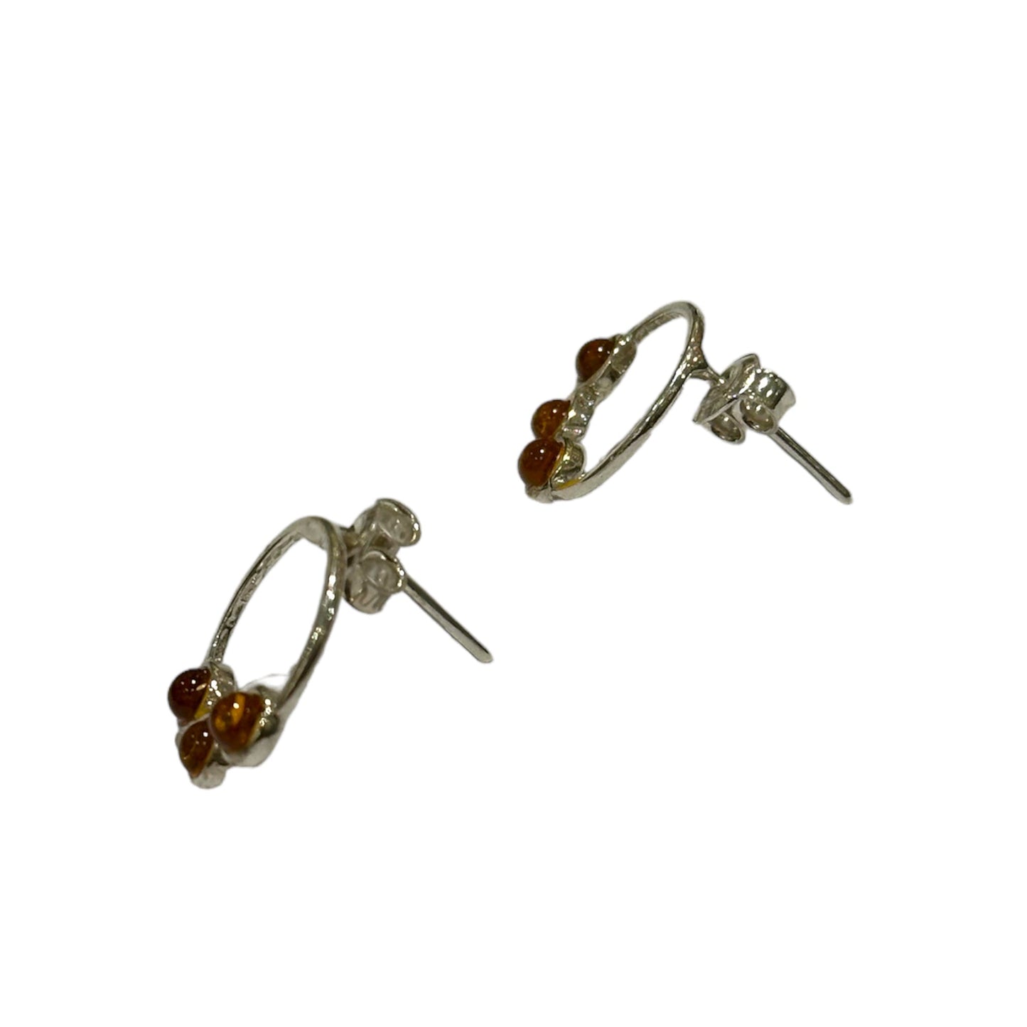 Boucle d'oreille en ambre & Argent 925 (#41) - Foliesbijoux