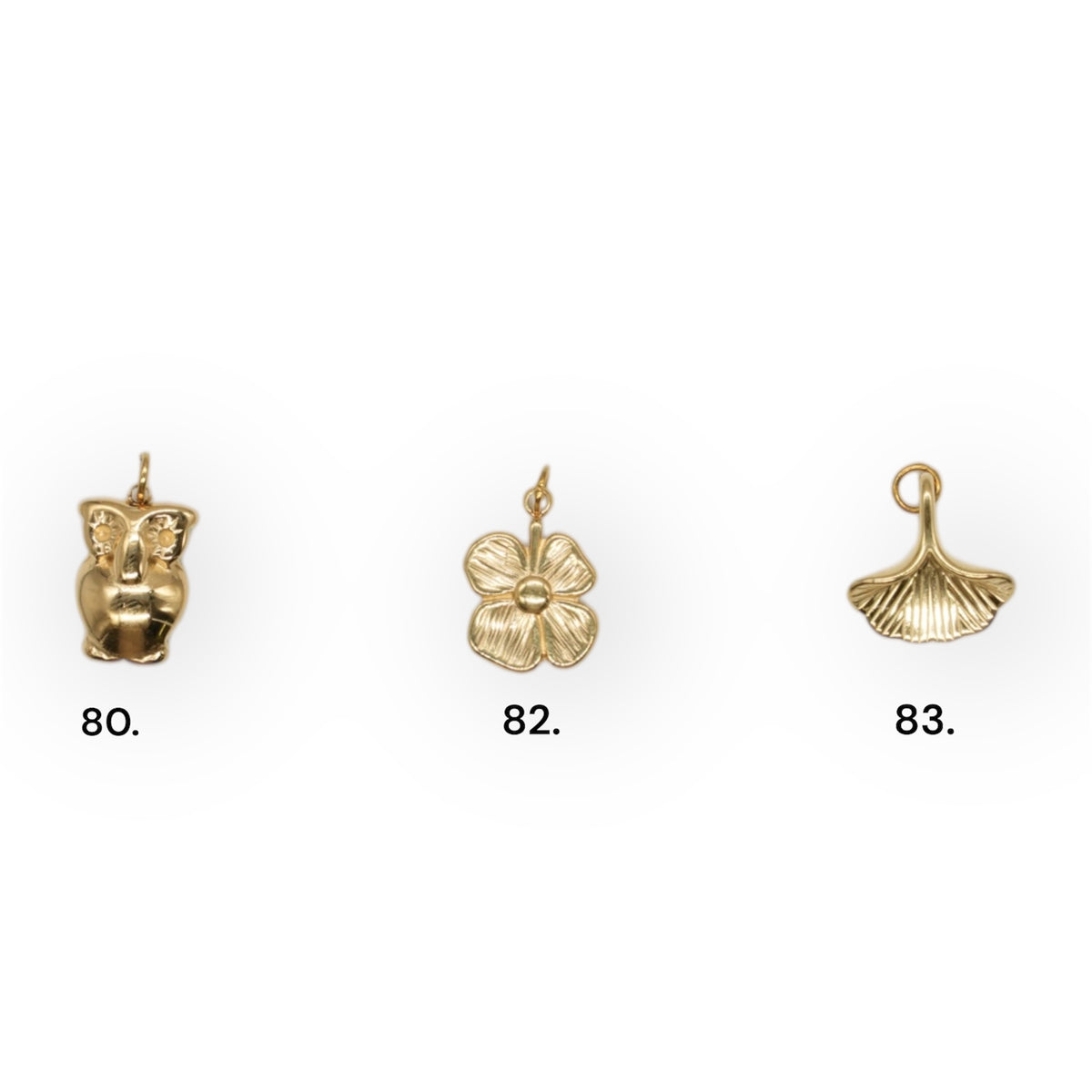 5 Breloques/Pendentifs en acier inoxydable dorée (11 modèles disponible)