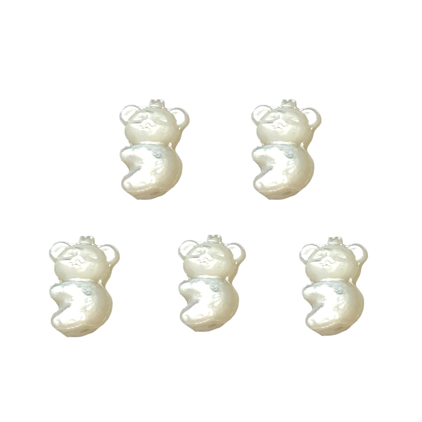5 nacre forme koala 10x15mm trou vertical - Foliesbijoux