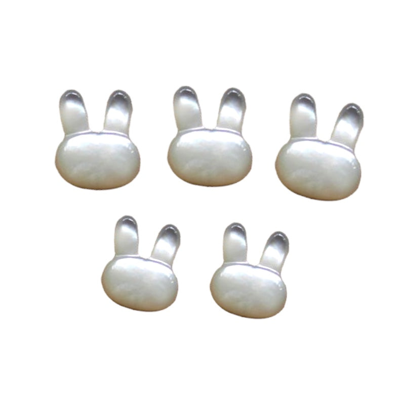 5 nacre forme lapin 8x12mm trou horizontal - Foliesbijoux