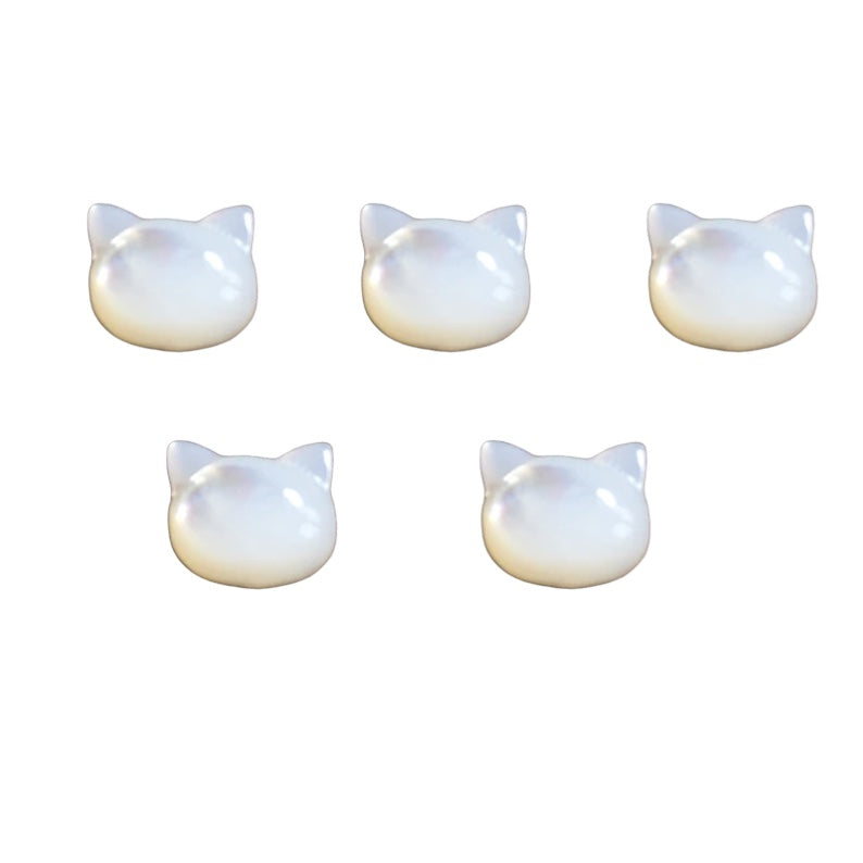 5 nacre forme chat trou horizontal - Foliesbijoux