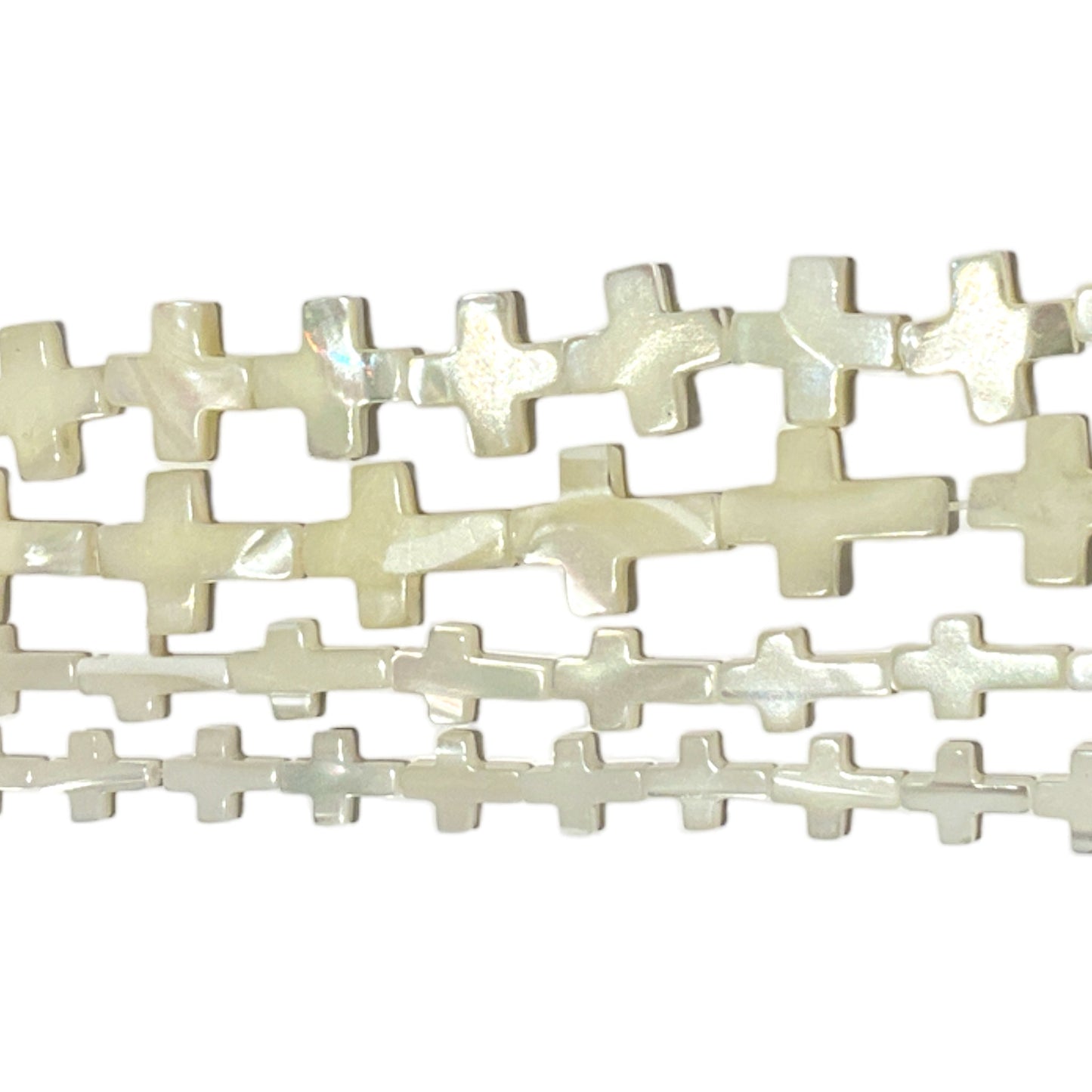 Fil de croix en nacre blanche - Foliesbijoux