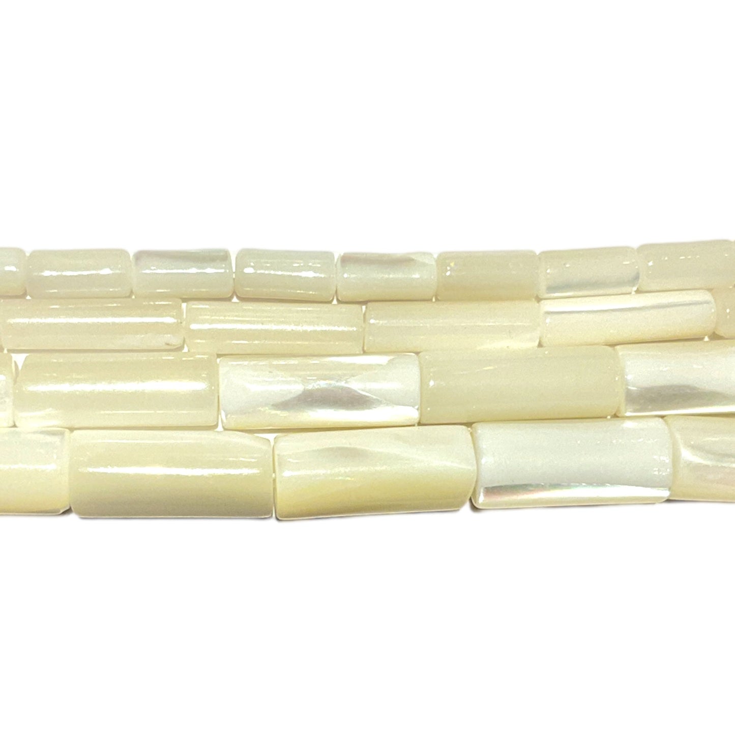 Fil de tube nacre blanche - Foliesbijoux