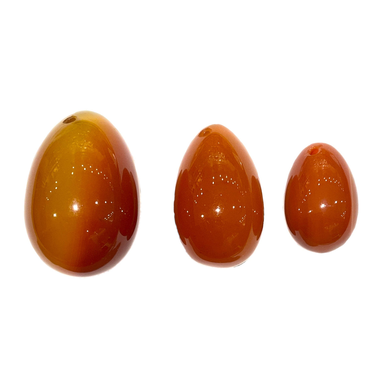 3 Oeuf de Yoni en Cornaline - Foliesbijoux