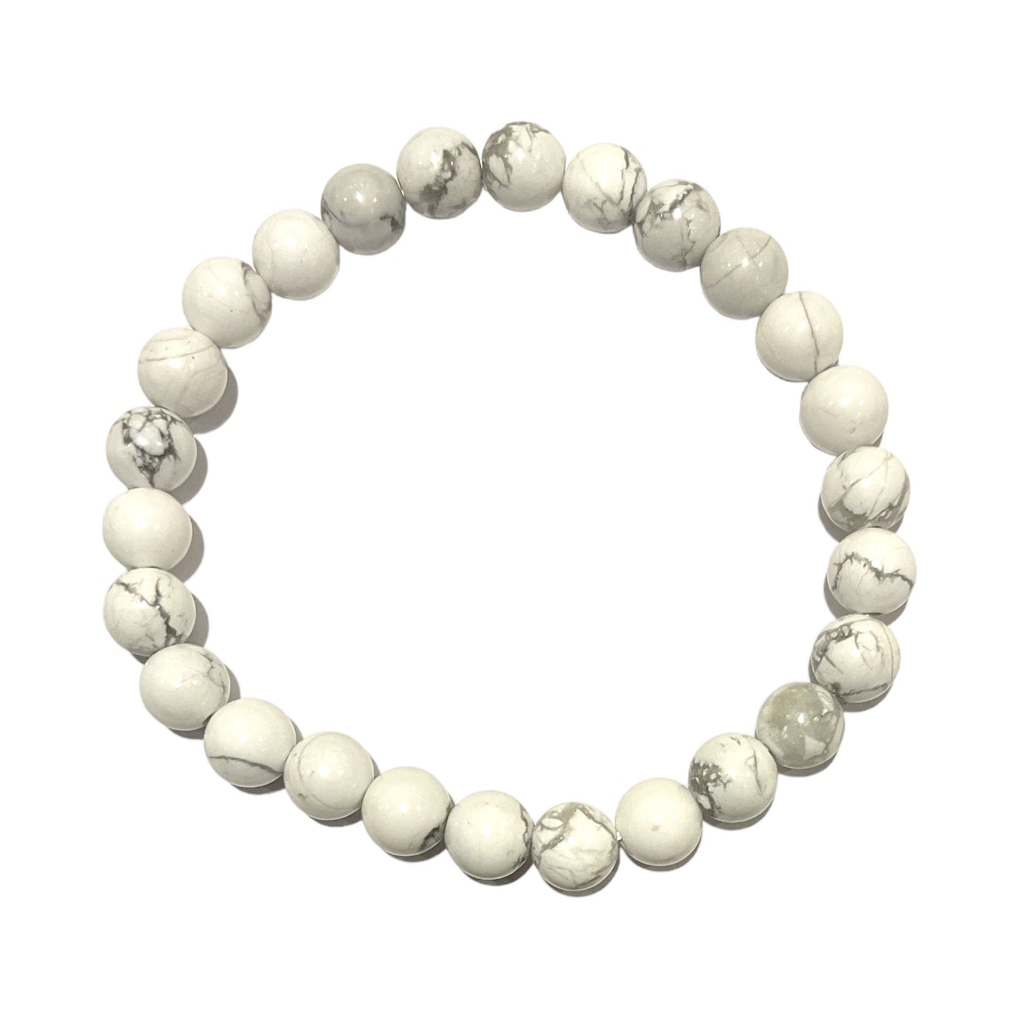 Bracelet Howlite Blanche A enfant - Foliesbijoux