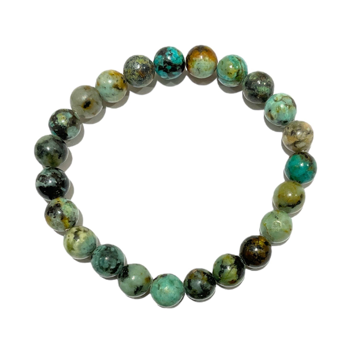 Bracelet Turquoise d’Afrique A pour enfant en 6mm - Foliesbijoux