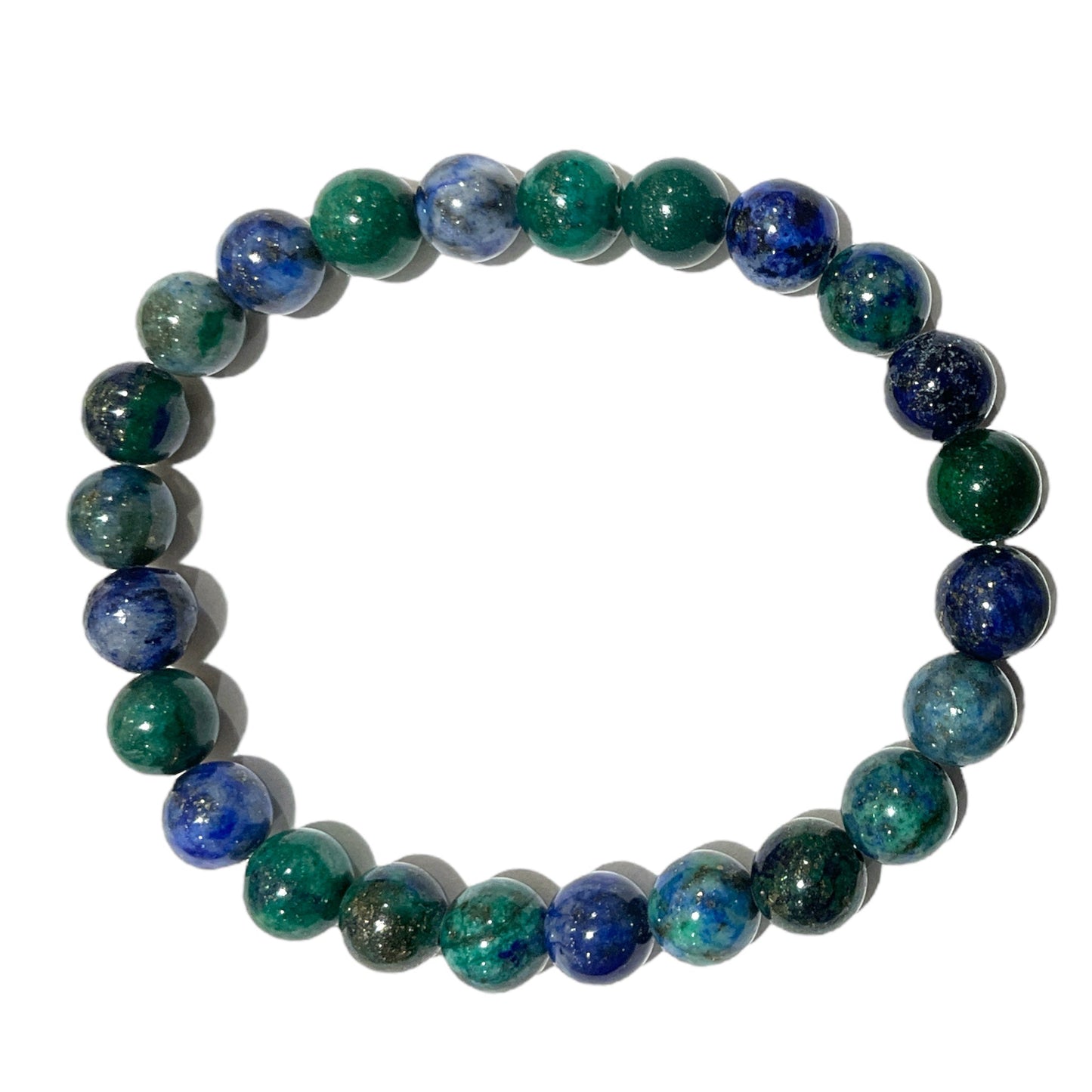 Bracelet Azurite Malachite A+ pour enfant 6mm - Foliesbijoux