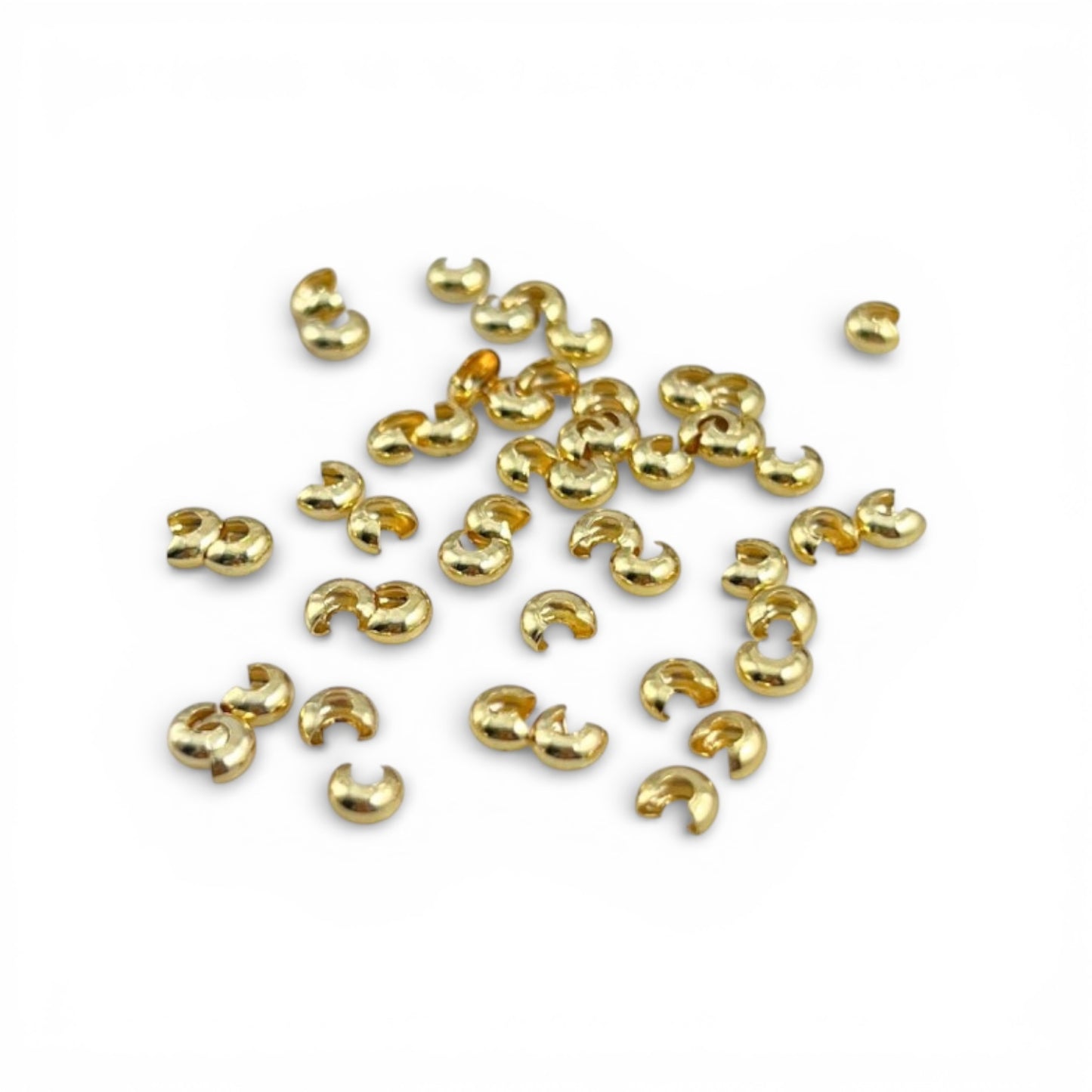 100 Cache-nœud ouvert en laiton – forme C (doré ou argenté)