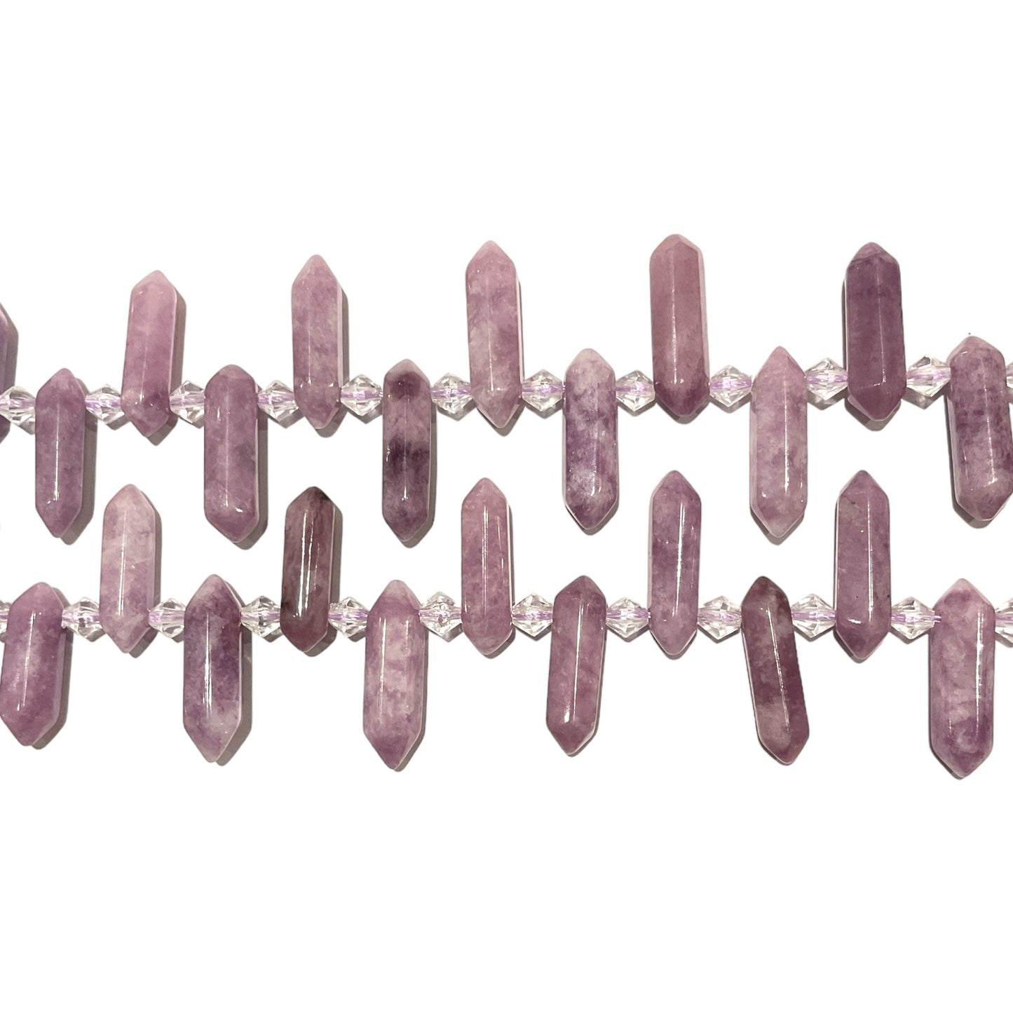 Fil pendentifs pointé Lepidolite - Foliesbijoux