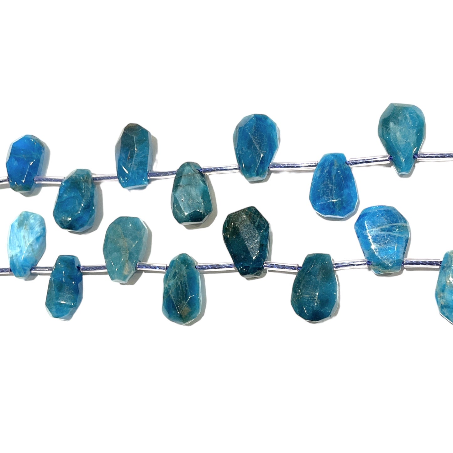 Fil pendentifs Apatite bleue - Foliesbijoux
