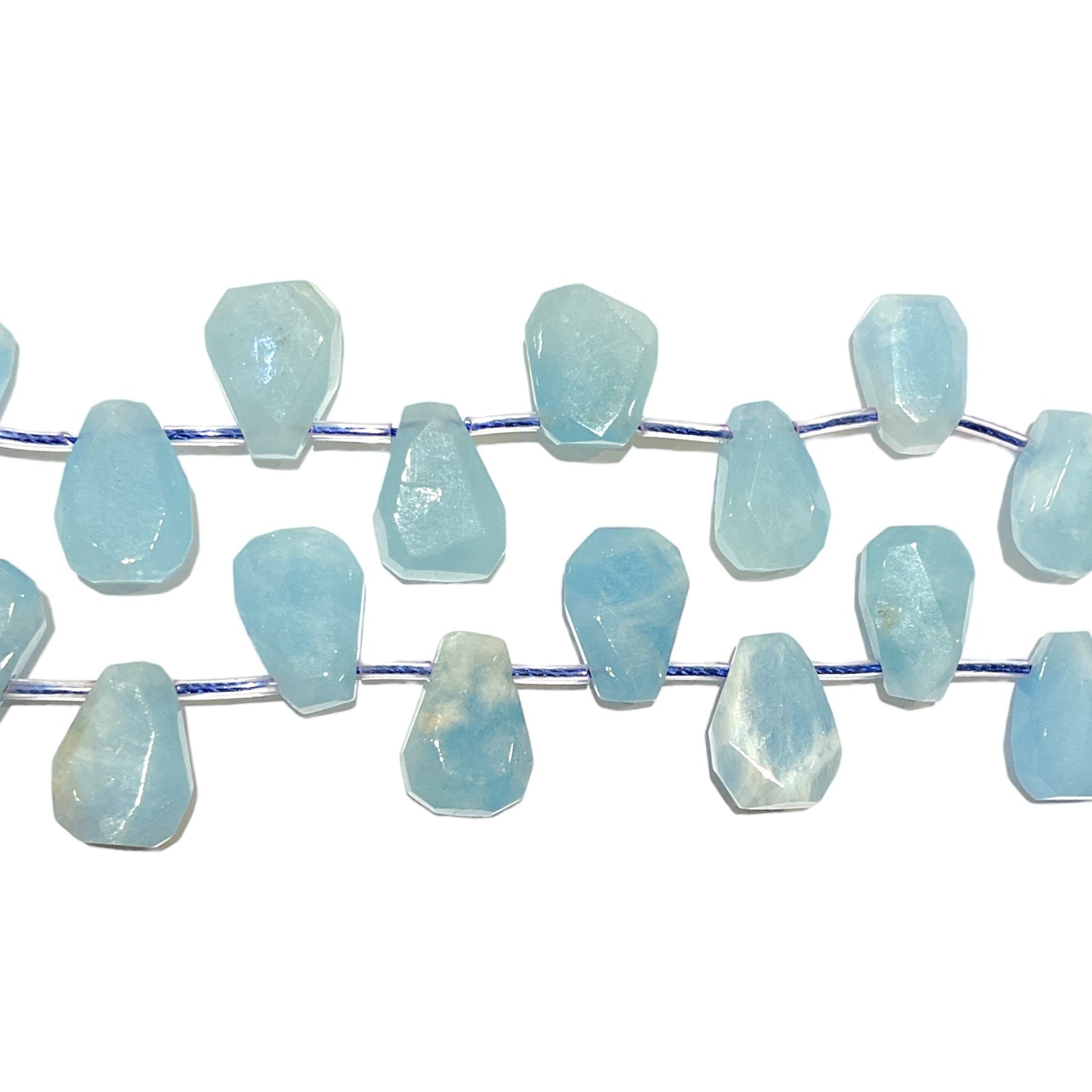 Fil pendentifs Aigue marine - Foliesbijoux