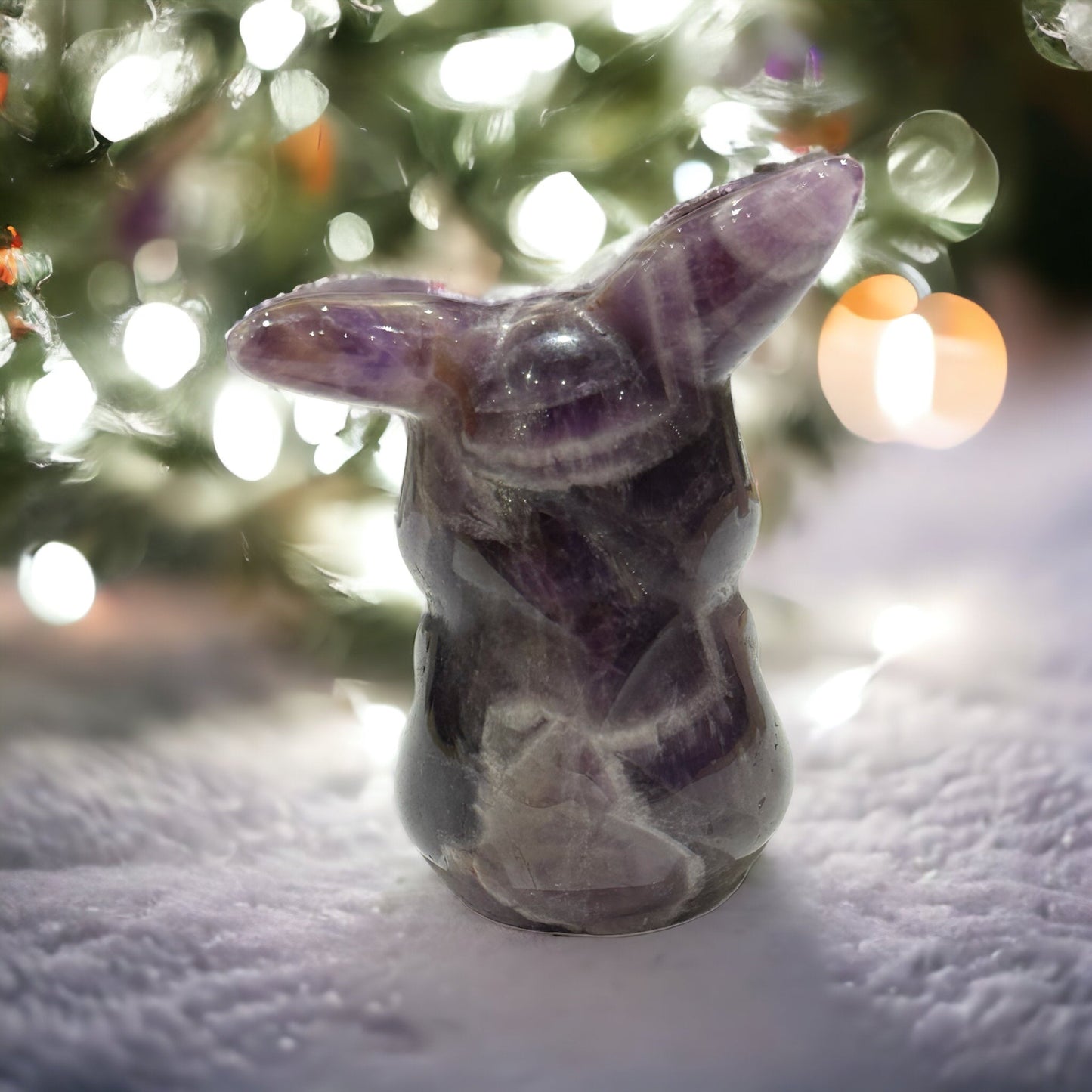 Figurine Pikachu en Améthyste chevron - Foliesbijoux