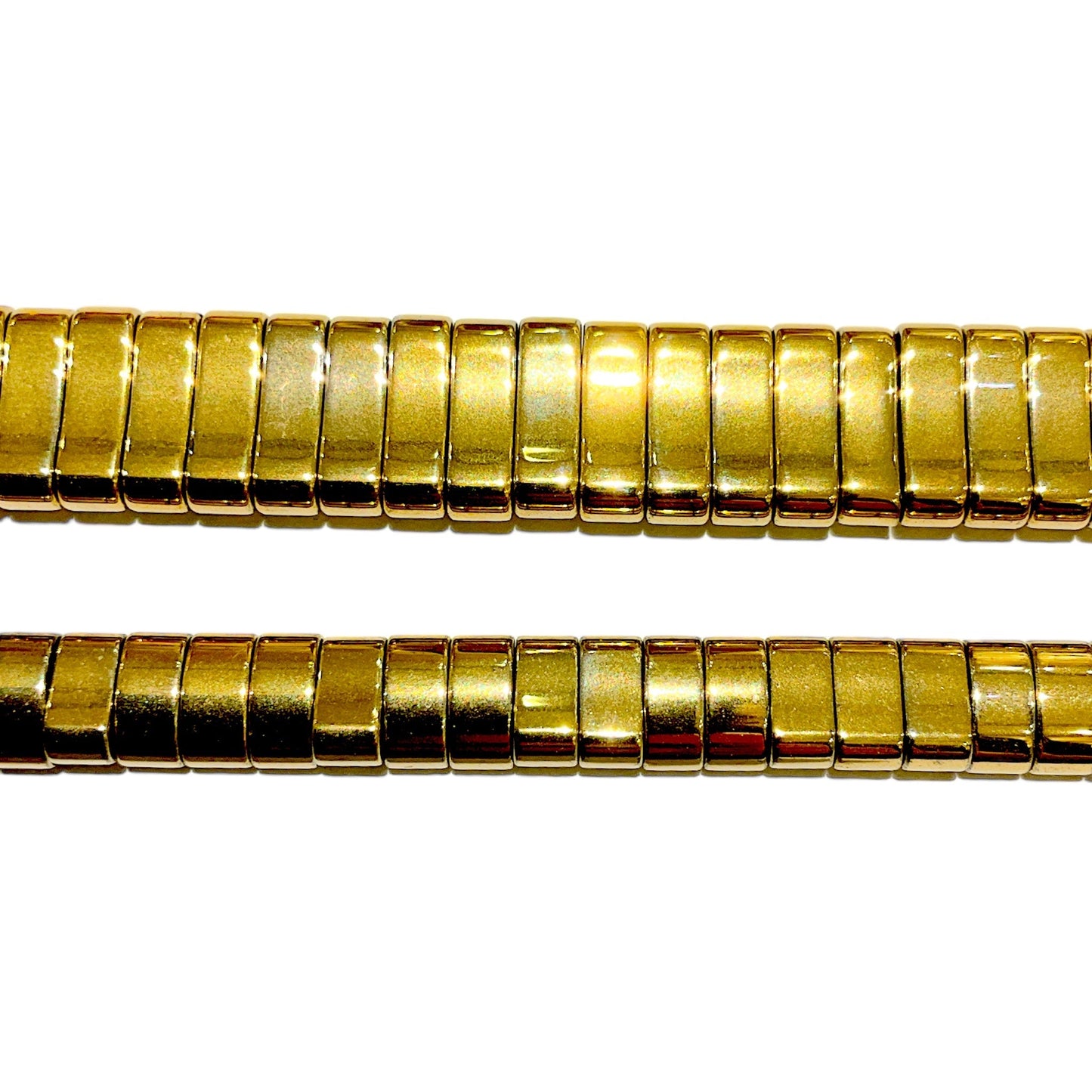 Fil de perle Hématite electroplaquée HEA-71 dorée - Foliesbijoux