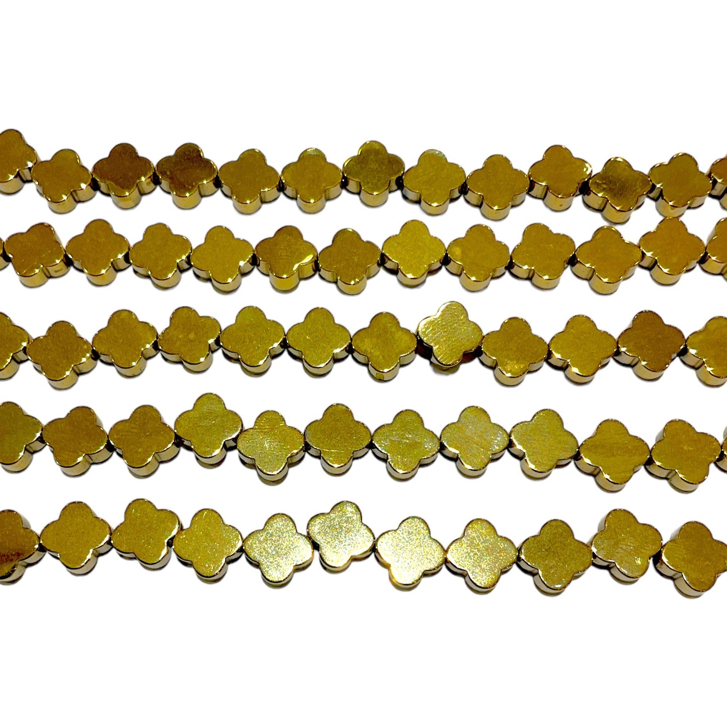 Fil de perle Hématite electroplaquée dorée/bronze HEA-62 - Foliesbijoux