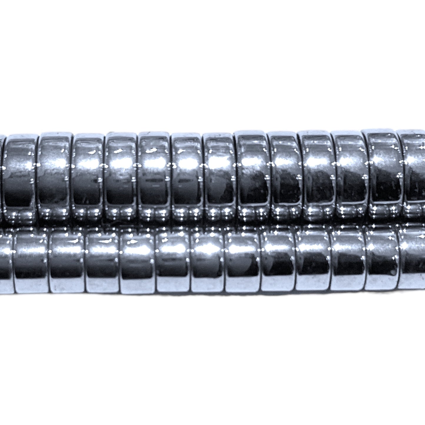 Fil de perle Hématite electroplaquée Argentée argentée claire - Foliesbijoux