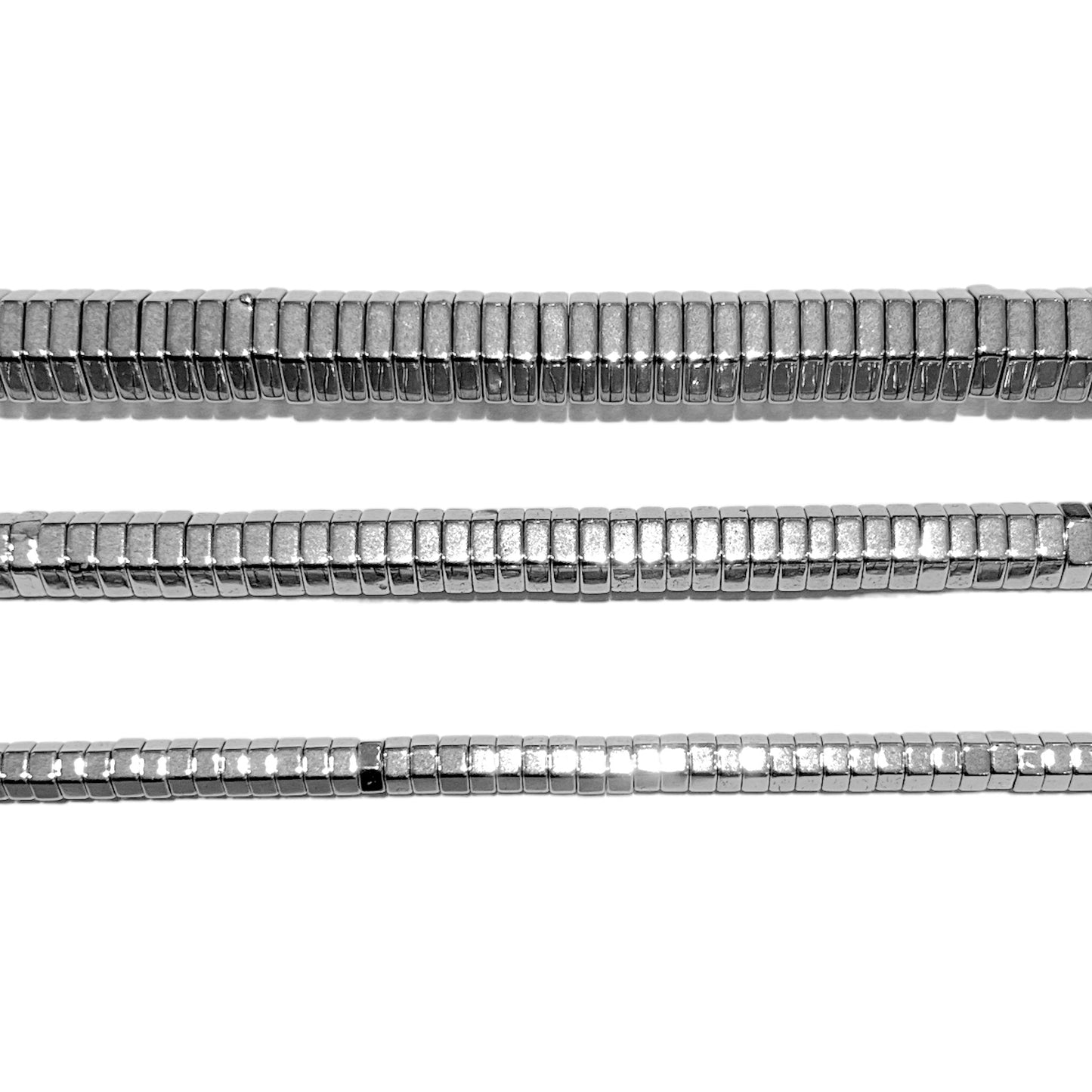 Fil de perle Hématite electroplaquée argentée claire - Foliesbijoux