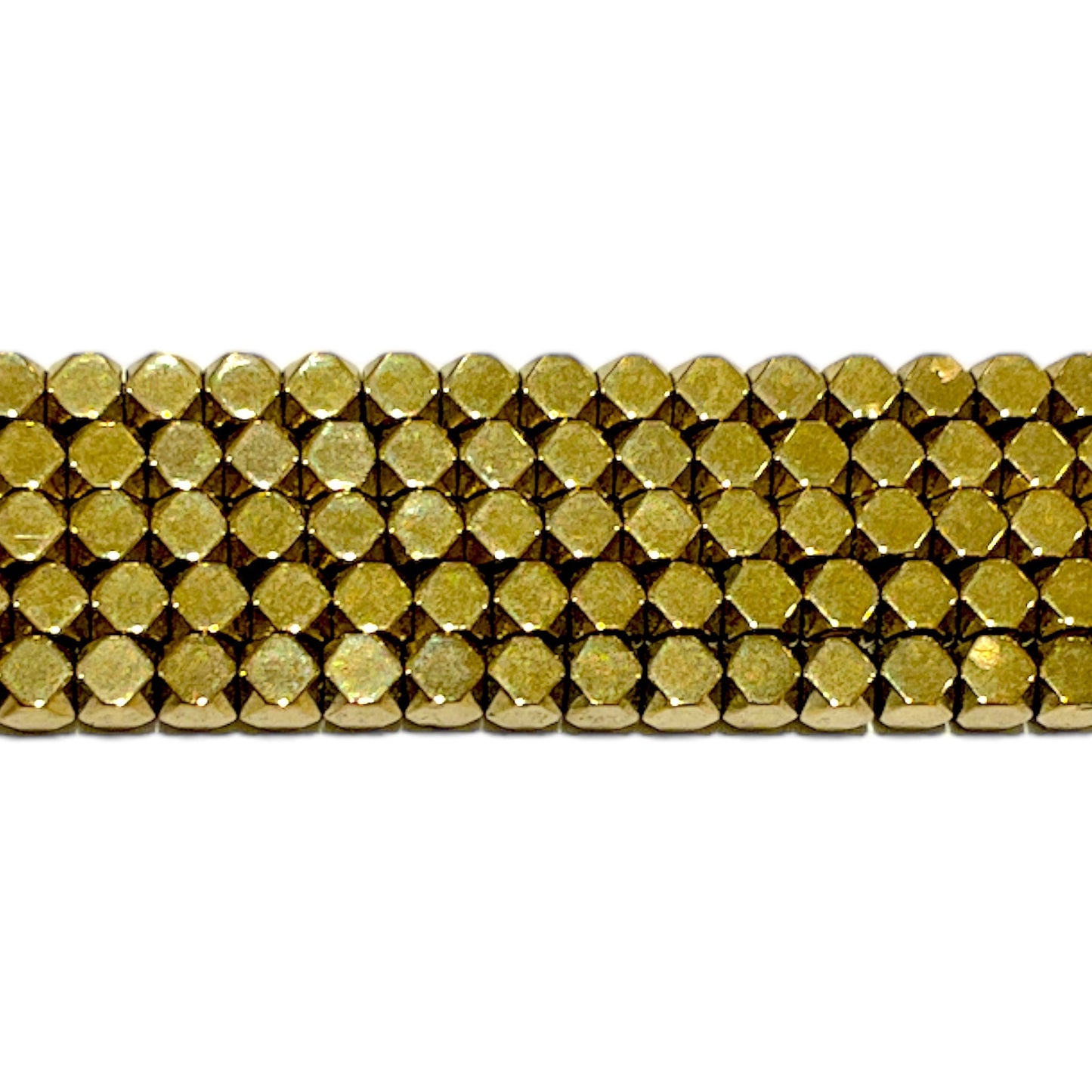 Fil de perle Hématite electroplaquée dorée/bronze HED-33 - Foliesbijoux