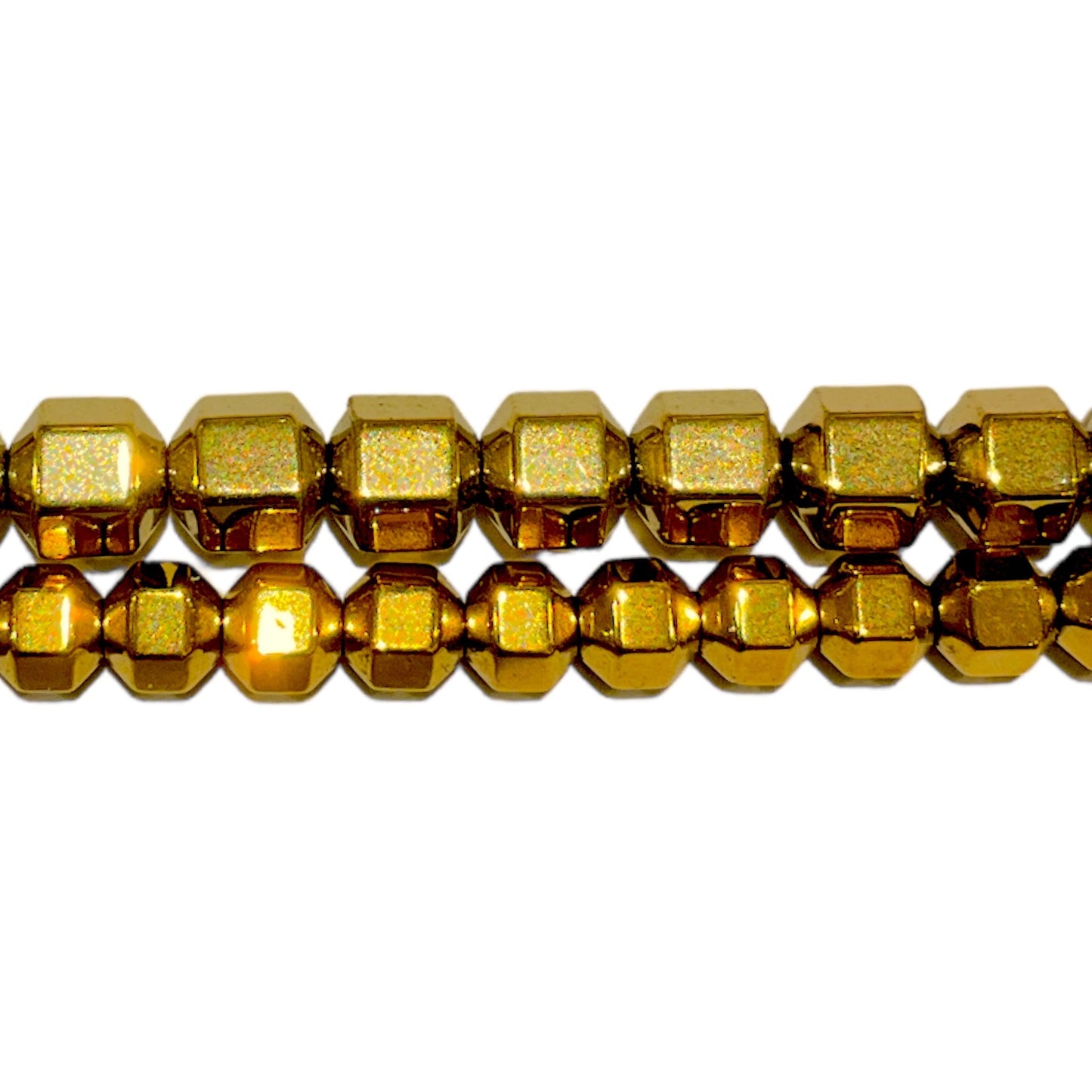 Fil de perle Hématite electroplaquée Argentée dorée/bronze - Foliesbijoux