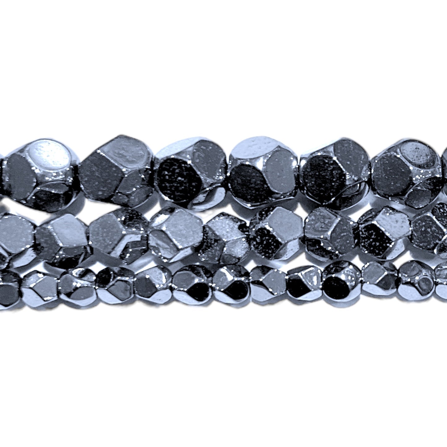 Fil de perle Hématite electroplaquée Argentée claire - Foliesbijoux