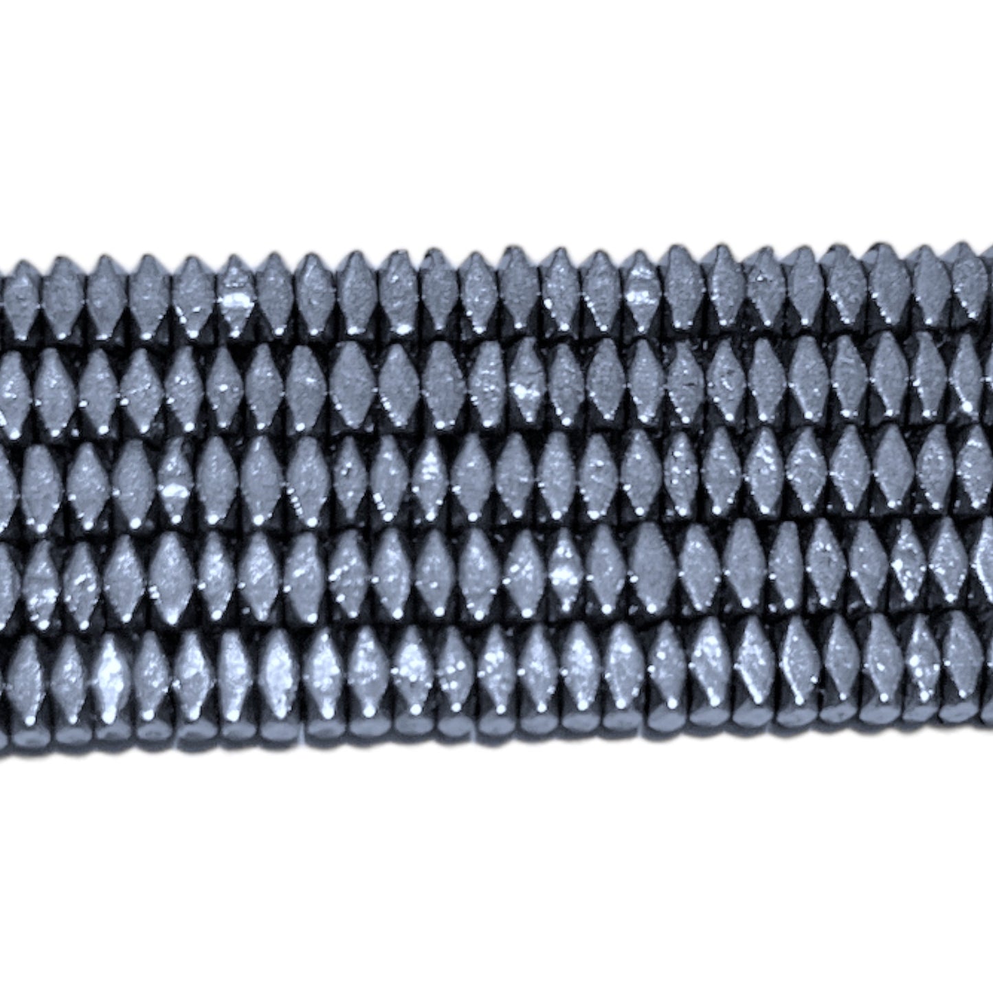 Fil de perle Hématite electroplaquée argentée claire HEA-33 - Foliesbijoux