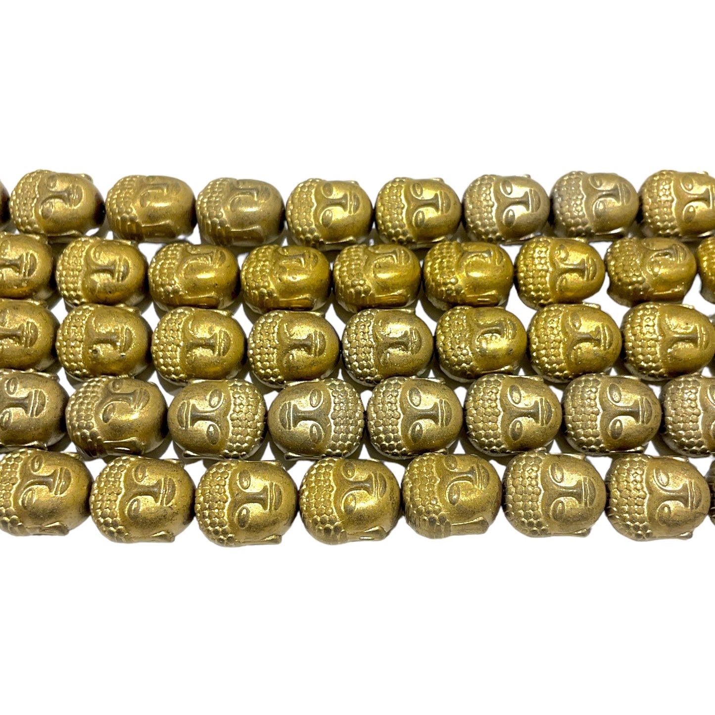 Fil de perle Hématite electroplaquée matte dorée/bronze HED-68M - Foliesbijoux