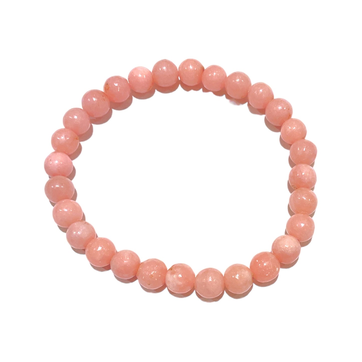 Bracelet 6 mm Opale rose de chine A pour enfant - Foliesbijoux