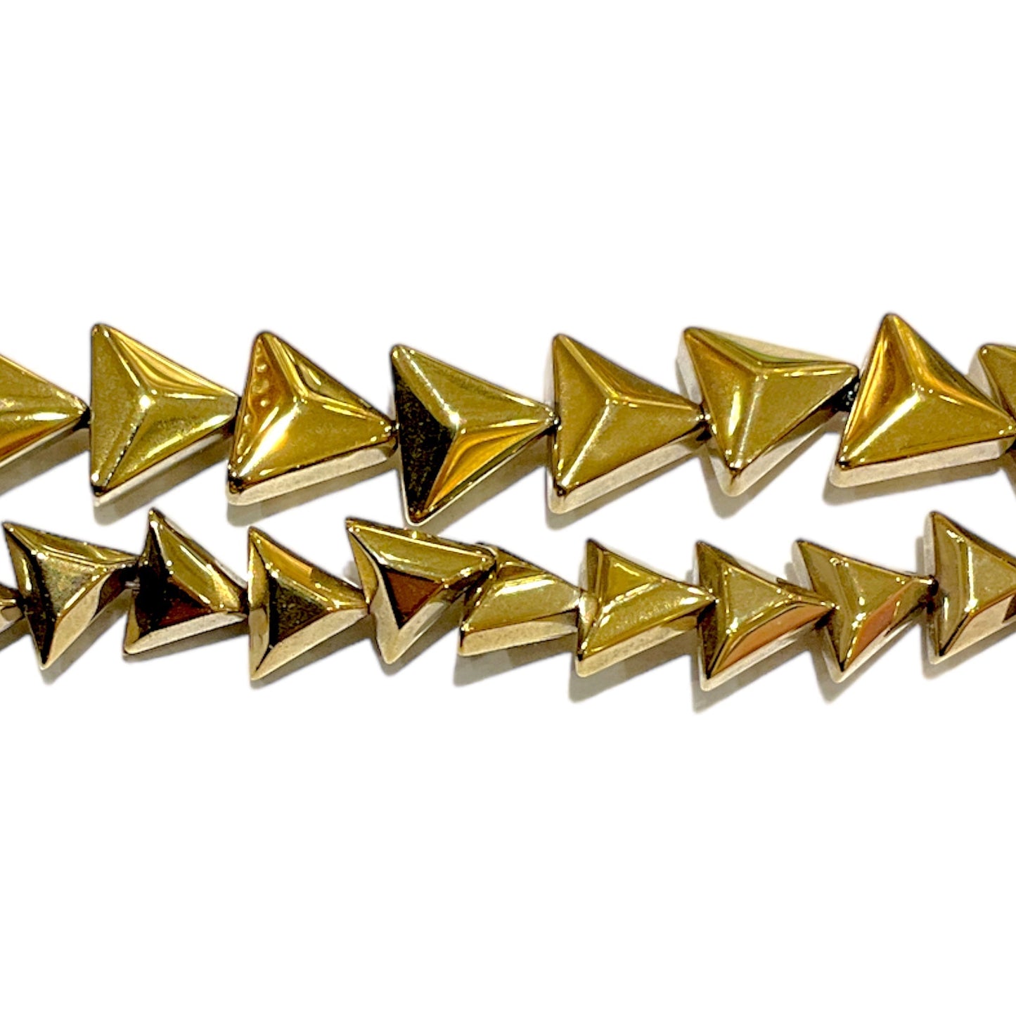 Fil de perle Hématite electroplaquée dorée/bronze HED-49 - Foliesbijoux