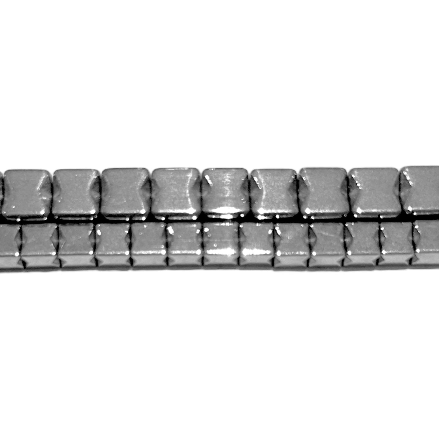 Fil de perle Hématite electroplaquée argentée claire - Foliesbijoux