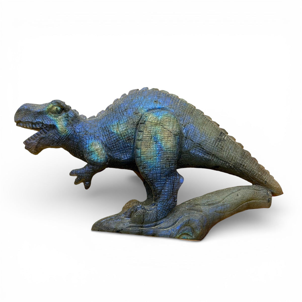 Figurine T-Rex en Labradorite AA+ 12x7 cm (modèle unique nº42)