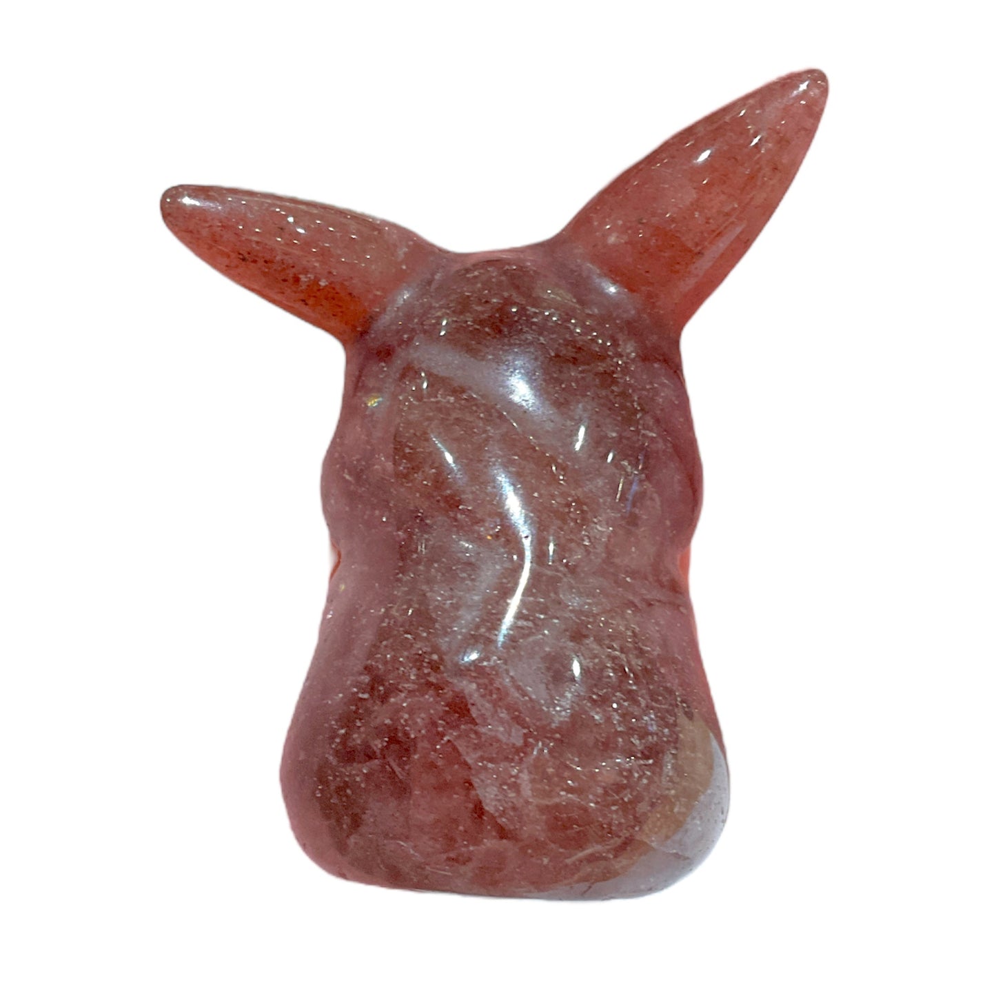 Figurine Pikachu en Quartz fraise - Foliesbijoux