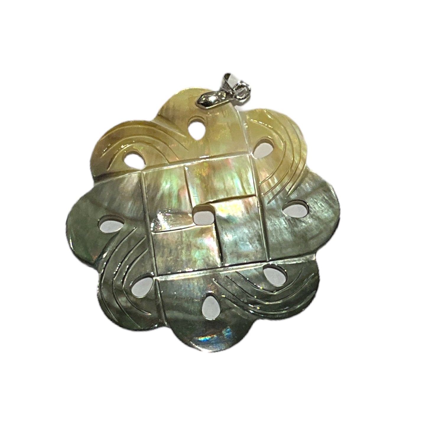 Pendentif en nacre d’abalone grise - Foliesbijoux