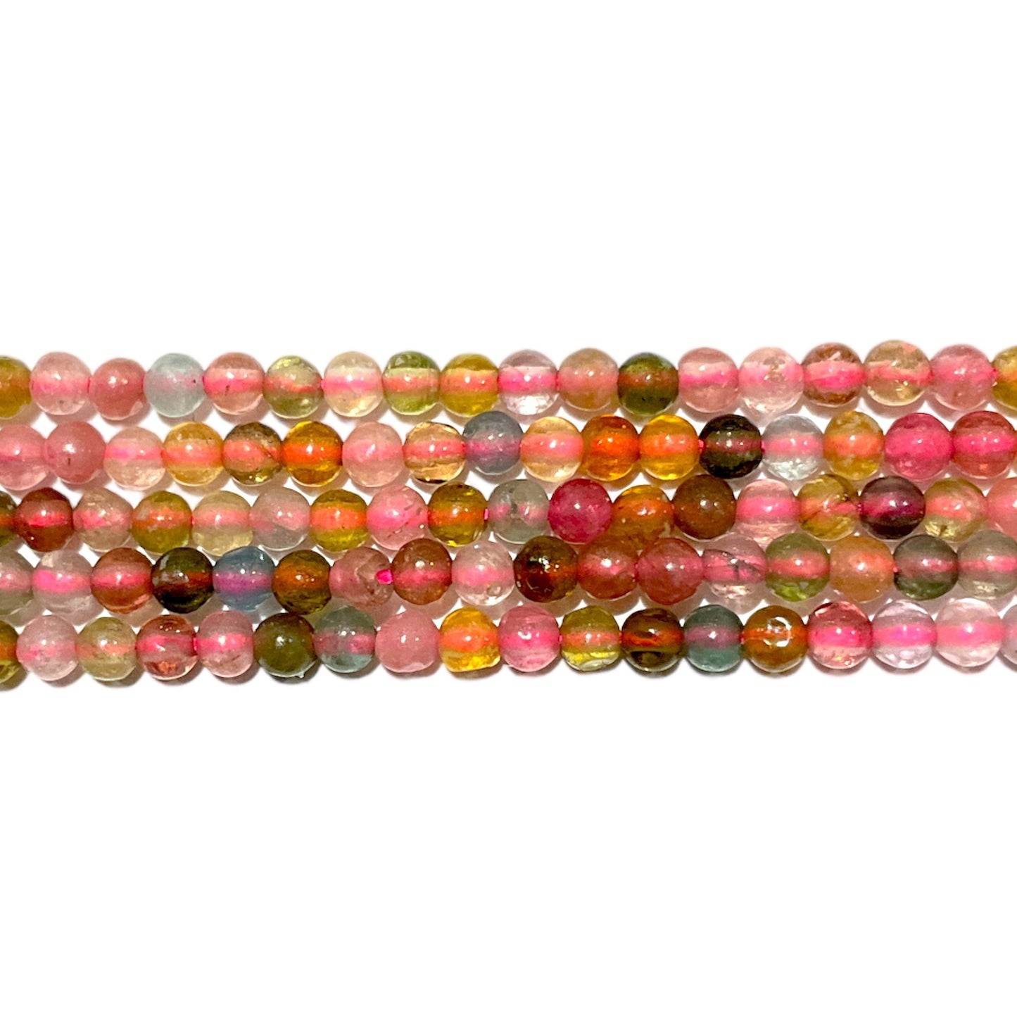 Fil de perle Tourmaline multicouleurs 2 mm A - Foliesbijoux