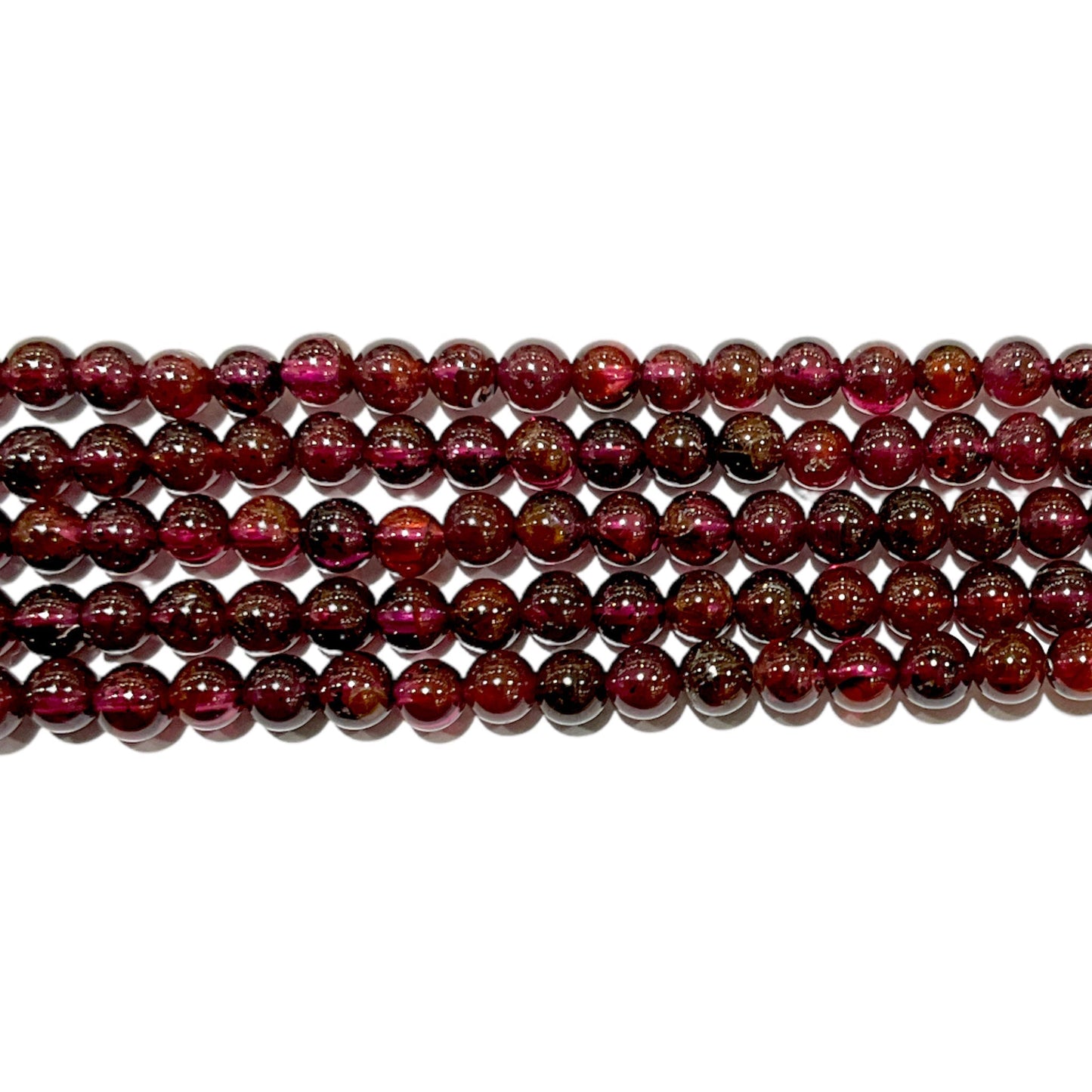 Fil de perle Grenat A 3 mm / 4 mm - Foliesbijoux